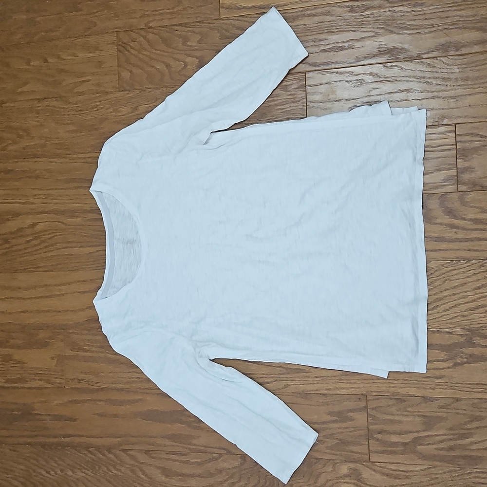 Chico's Ultimate Slub Knit 3/4 Sleeve Tee / T-shirt Sz L / 3